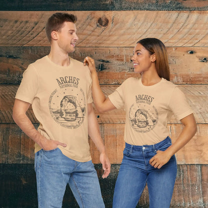 Arches National Park Unisex Fit Short Sleeve Tee Trails Be Crooked Ed Abbey - Park Service Apparel