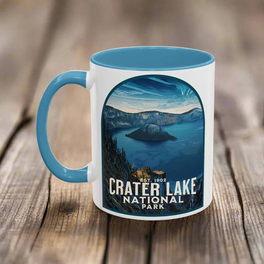 Crater Lake National Park Coffee Mug 11oz 15oz Oregon Nature Blue Black Pink Red - Park Service Apparel