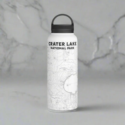 Crater Lake National Park Topographic Stainless Steel Water Bottle Handle Lid - Park Service Apparel