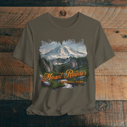 Mount Rainier National Park Unisex Fit Soft Short Sleeve Tee - Park Service Apparel