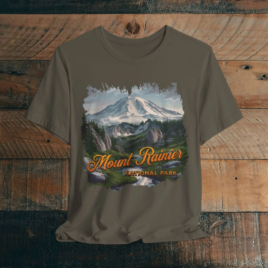 Mount Rainier National Park Unisex Fit Soft Short Sleeve Tee - Park Service Apparel