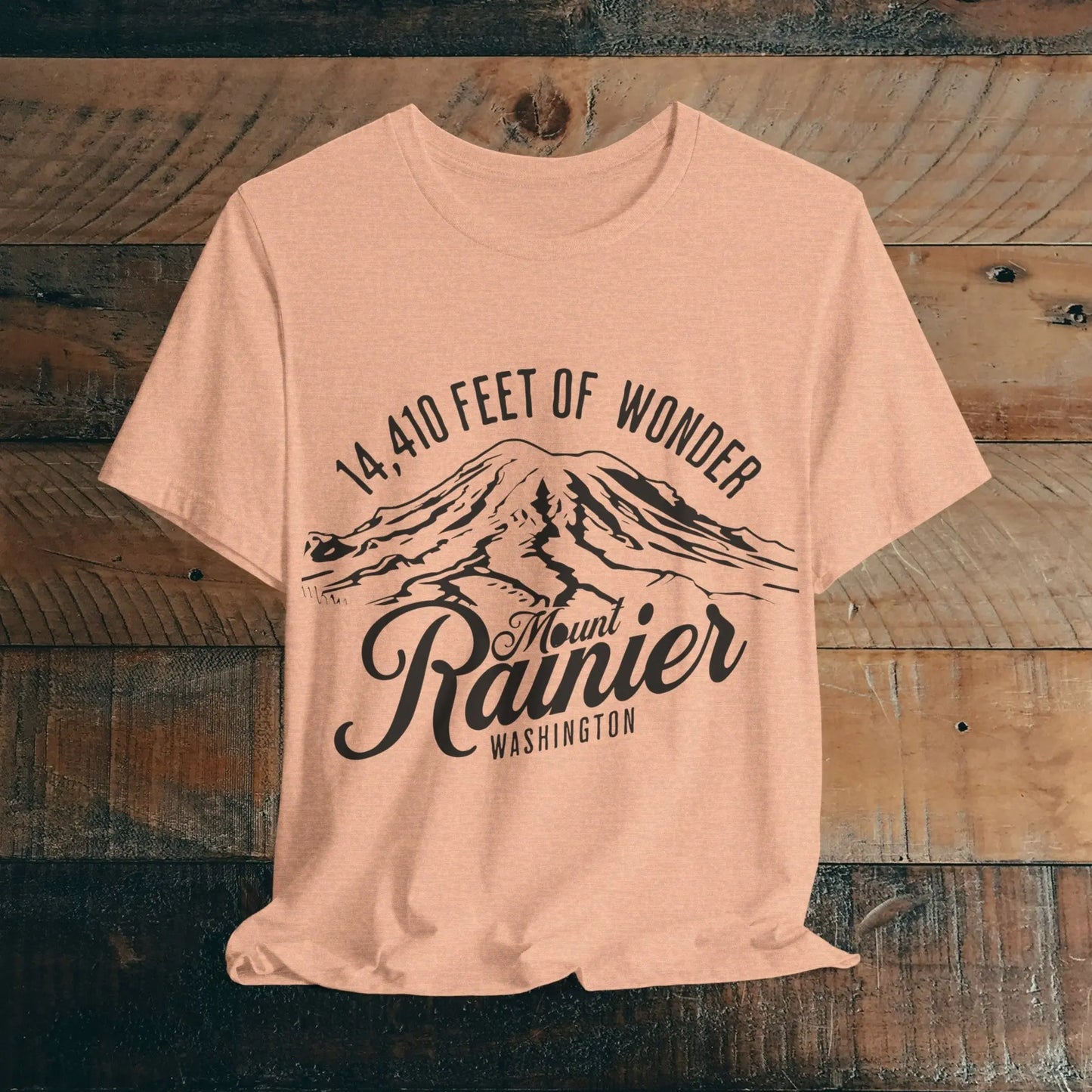Mount Rainier Washington Unisex Soft Short Sleeve T-Shirt 14k Ft Of Wonder - Park Service Apparel