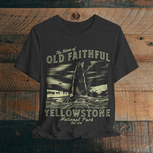 Yellowstone National Park Unisex Fit Short Sleeve Tee Old Faithful - Park Service Apparel