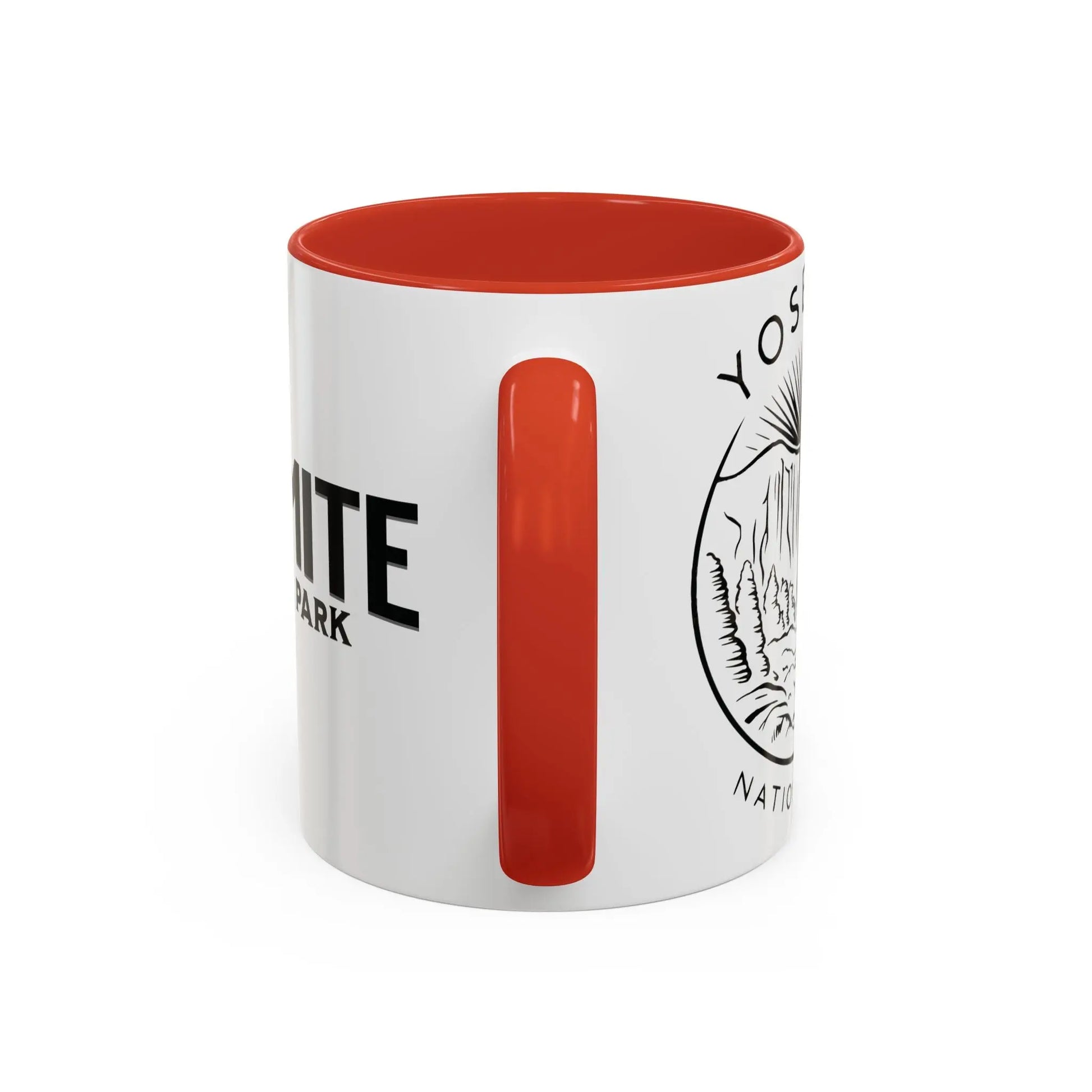 Yosemite National Park Line Art Accent Coffee Mug 11oz 15oz Blue Black Pink Red - Park Service Apparel