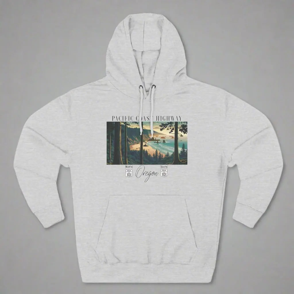 Pacific Coast Highway Oregon Shore Unisex Fit Fleece Hoodie HWY 101 - Park Service Apparel