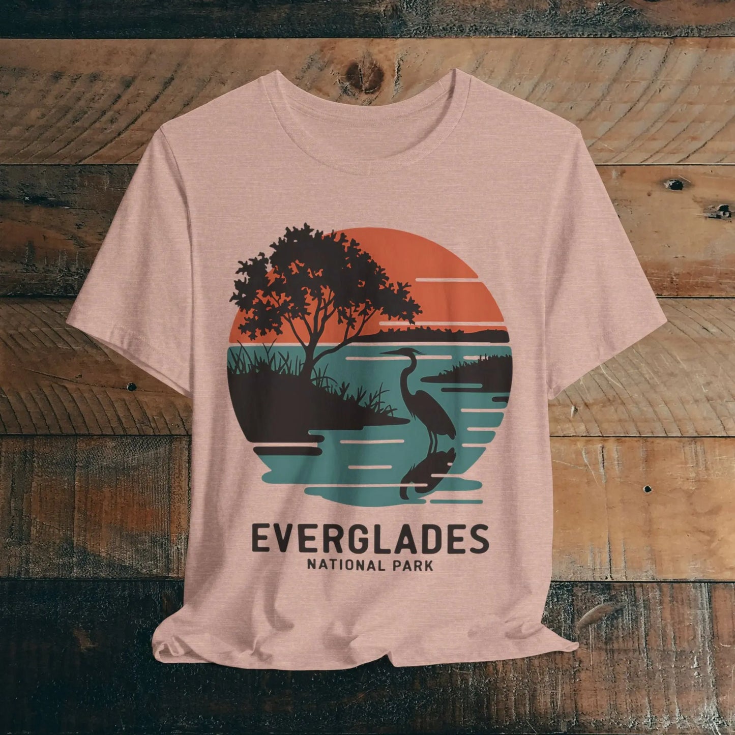 Everglades National Park Unisex Fit T-Shirt Logo Retro Sunset - Park Service Apparel