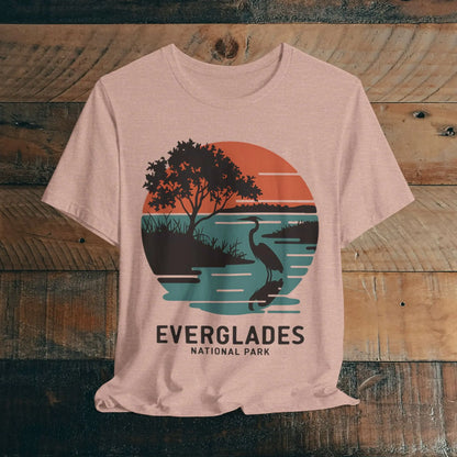 Everglades National Park Unisex Fit T-Shirt Logo Retro Sunset - Park Service Apparel