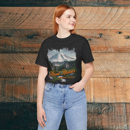 Mount Rainier National Park Unisex Fit Soft Short Sleeve Tee - Park Service Apparel