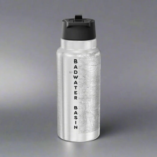 Death Valley National Park Badwater Basin Topographic Insulated Water Bottle Tumbler 32oz - Park Service Apparel