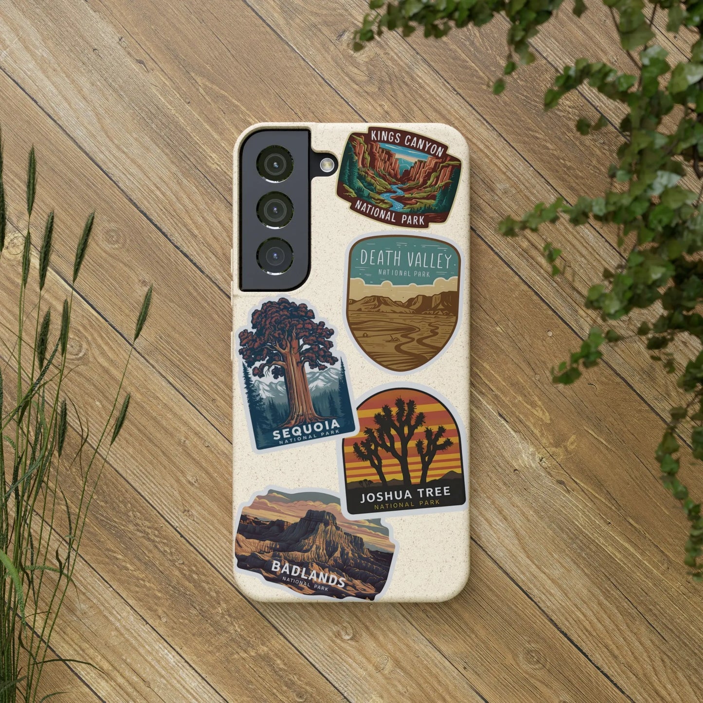 Biodegradable Custom National Park Sticker Style Printed Phone Case Personalize Your Phone Protector (iPhone 11-15) (Galaxy 20-22) - Park Service Apparel
