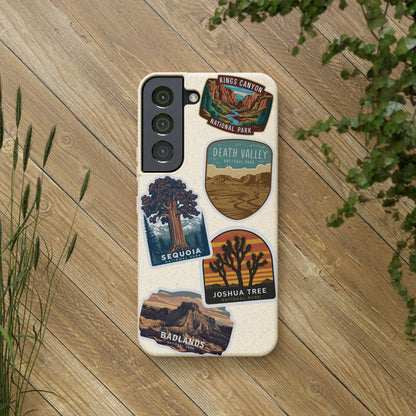 Biodegradable Custom National Park Sticker Style Printed Phone Case Personalize Your Phone Protector (iPhone 11-15) (Galaxy 20-22) - Park Service Apparel