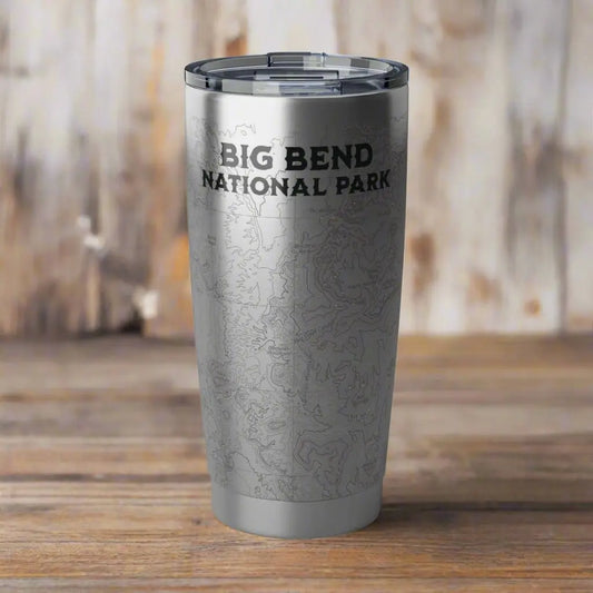 Big Bend National Park Topographic Tumbler 20oz USGS Map Print - Park Service Apparel