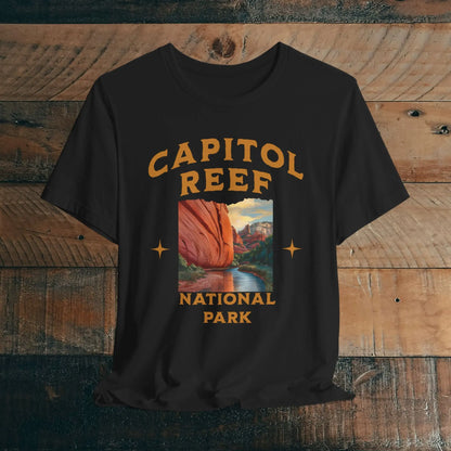 Capitol Reef National Park Unisex Fit Soft Tee River Red Rock T-Shirt - Park Service Apparel