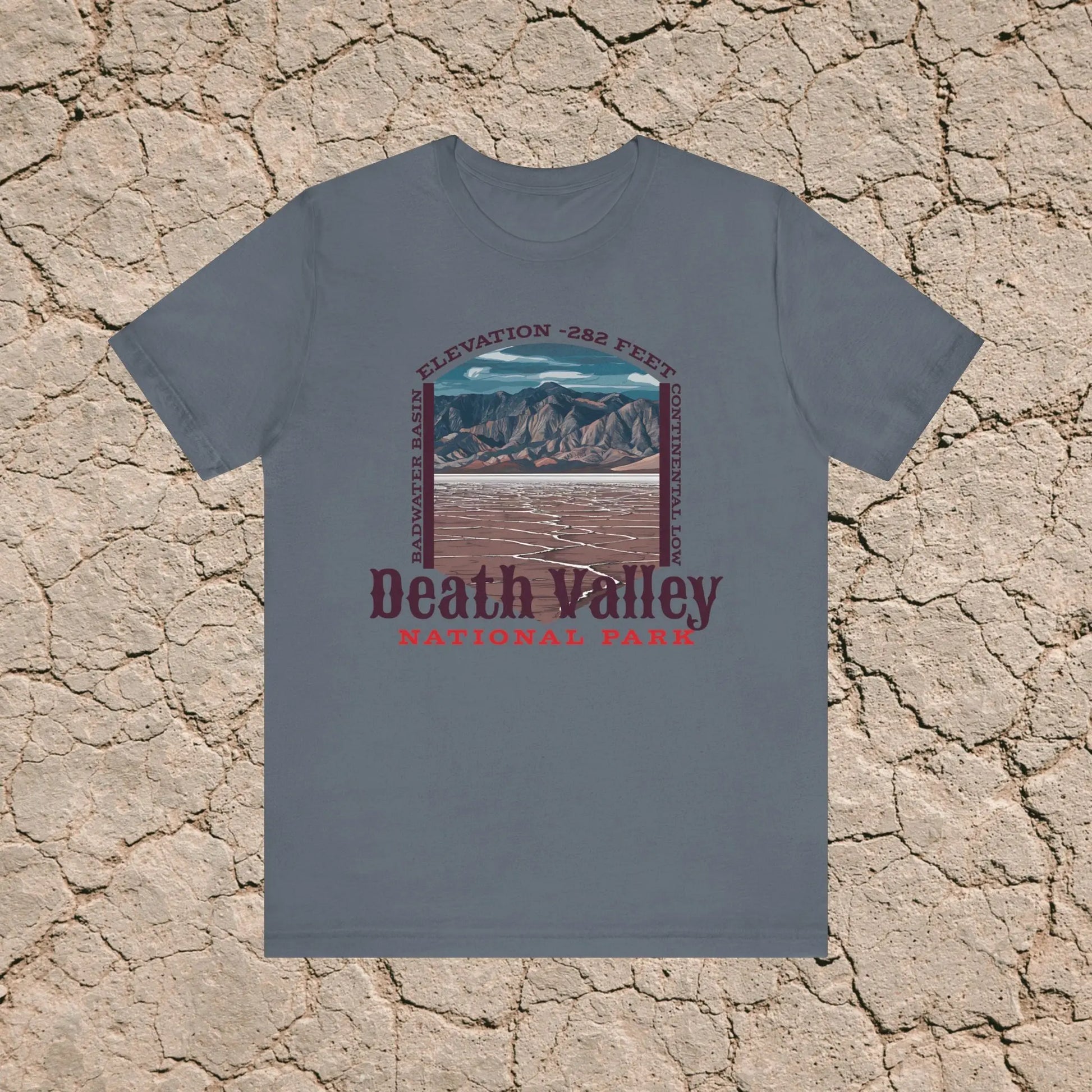 Death Valley National Park Unisex Jersey Tee Airlume Cotton Badwater Basin - Park Service Apparel