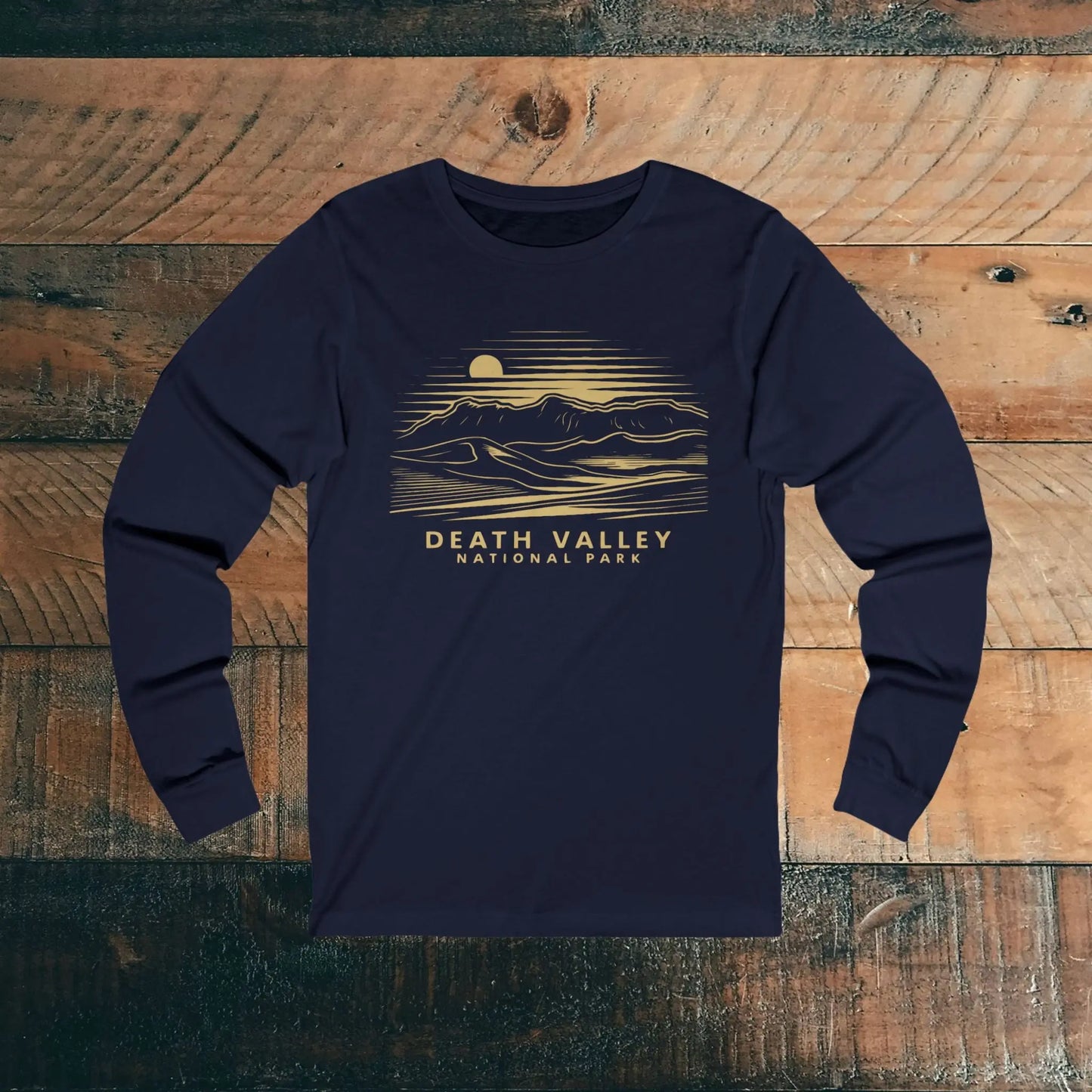 Death Valley National Park Unisex Fit Long Sleeve T-shirt Mountain Dunes - Park Service Apparel