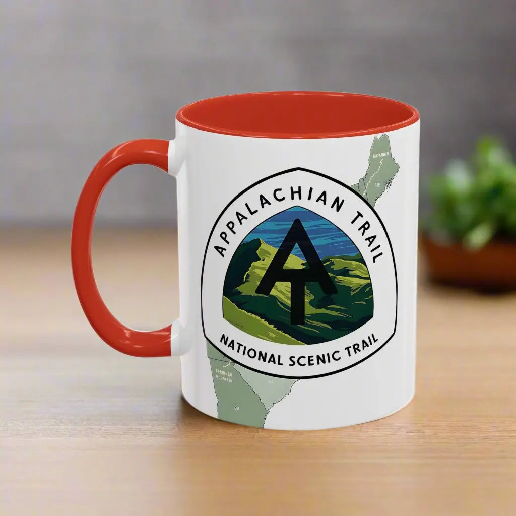 Appalachian National Scenic Trail Accent Coffee Mug 11oz 15oz Blue Black Pink Red - Park Service Apparel