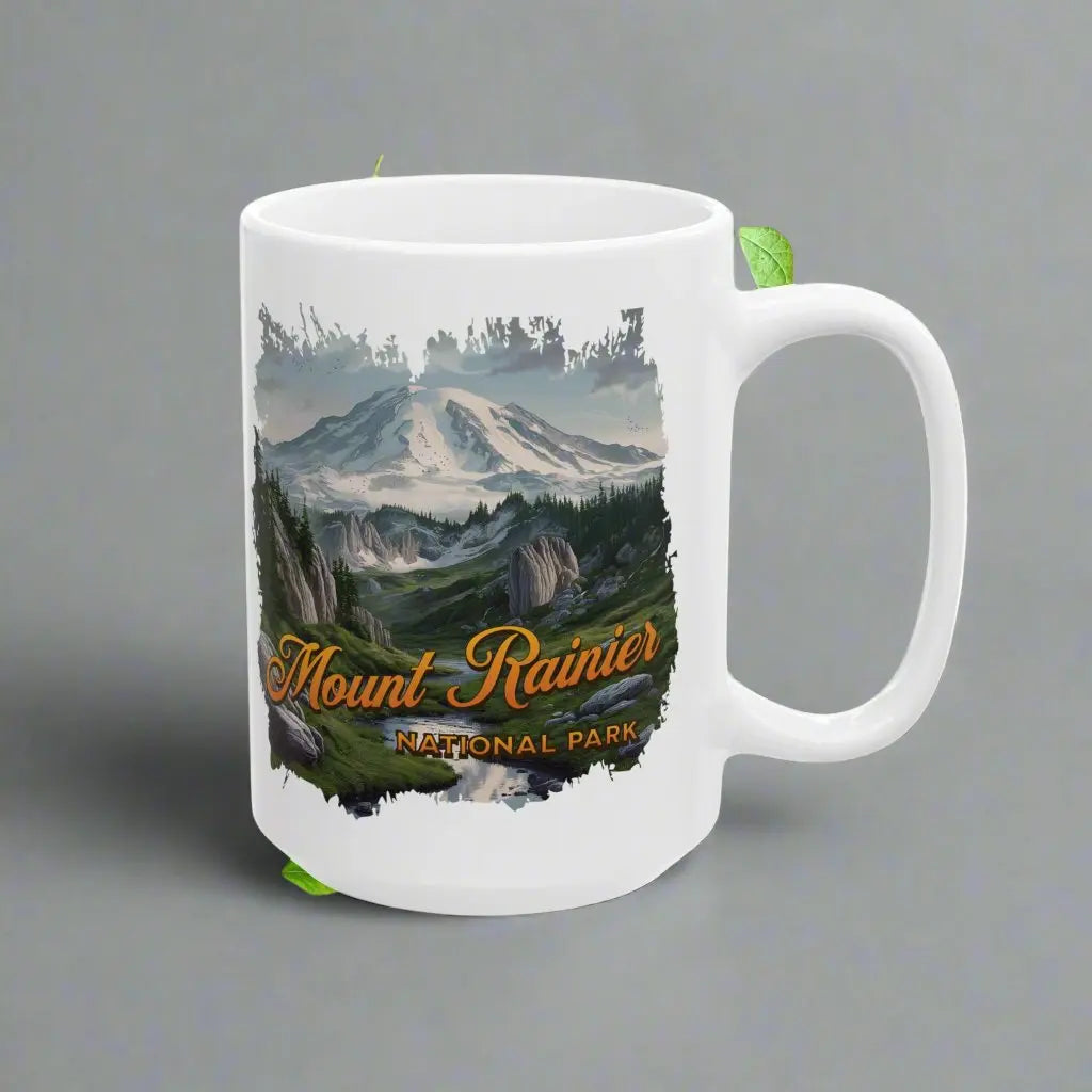 Mount Rainier National Park Scenic Ceramic Mug, (11oz, 15oz) - Park Service Apparel