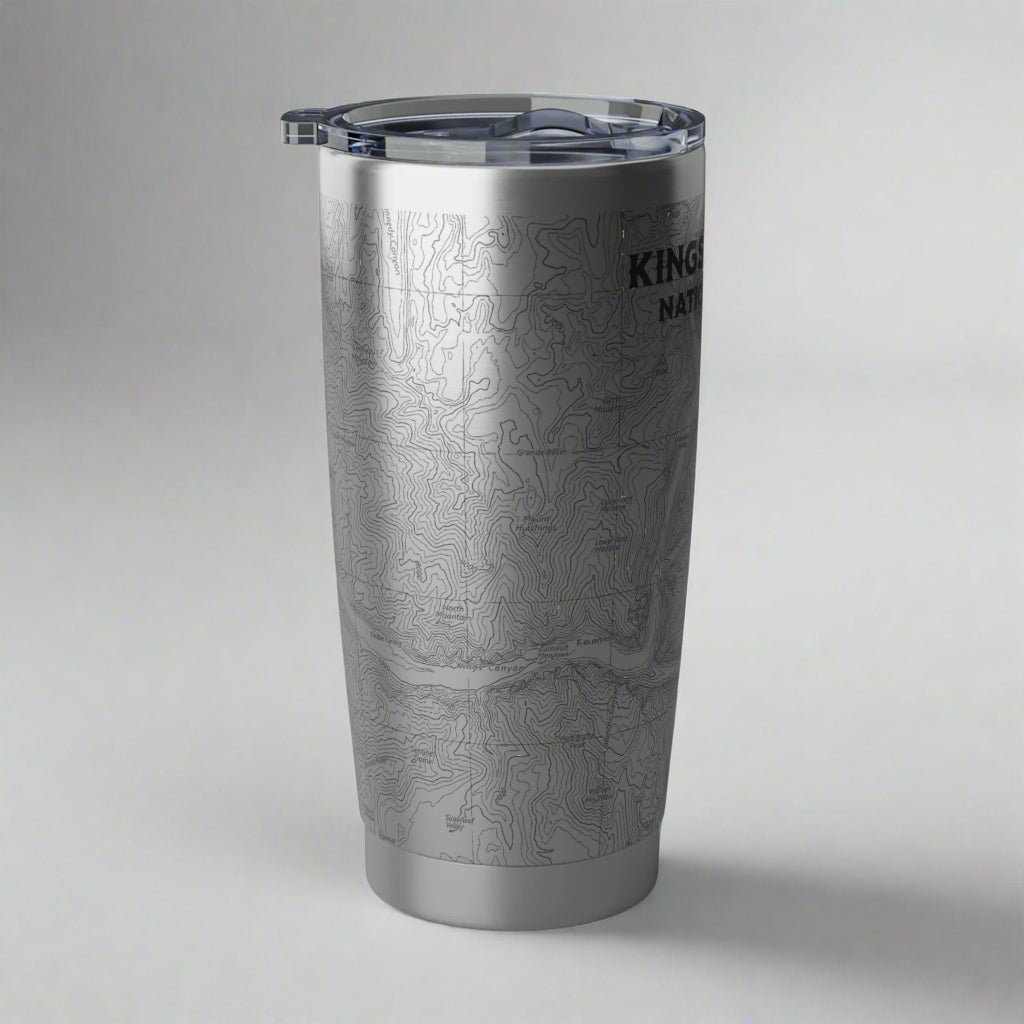 Kings Canyon National Park Topographic Insulated Tumbler 20oz California Sierra Nevada
