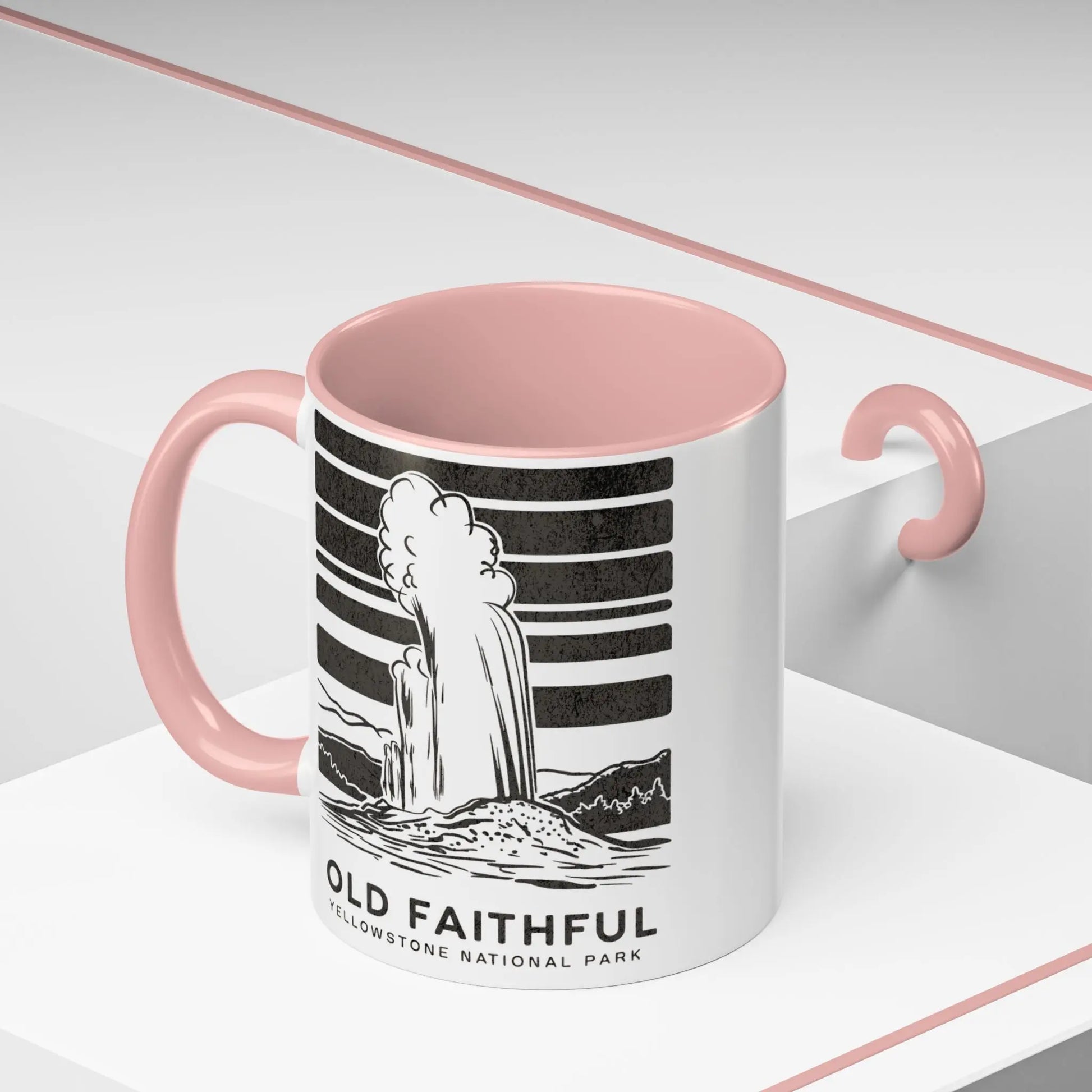 Old Faithful Geyser Yellowstone National Park Coffee Mug 11oz 15oz Blue Black Pink Red - Park Service Apparel