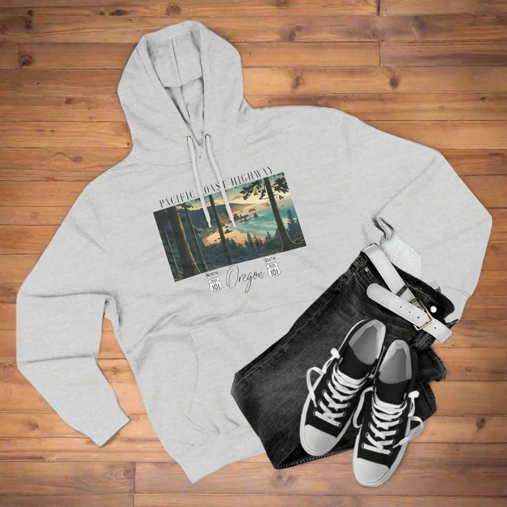 Pacific Coast Highway Oregon Shore Unisex Fit Fleece Hoodie HWY 101 - Park Service Apparel