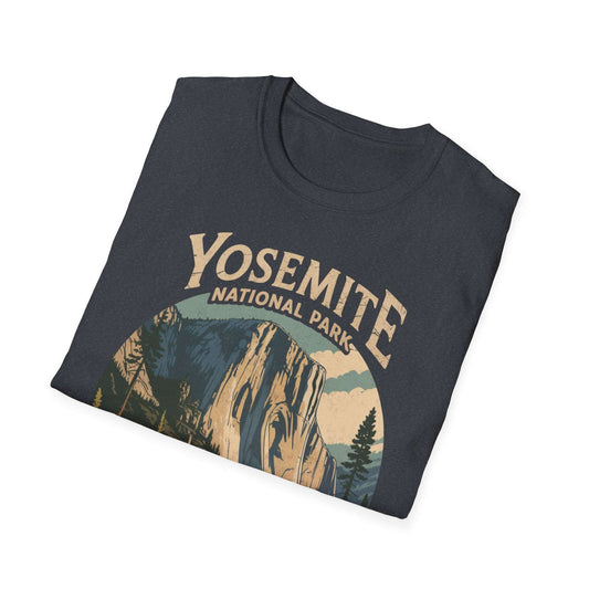 Yosemite Valley El Capitan Unisex Fit Soft T-Shirt T-Shirt Printify Dark Heather Grey XS