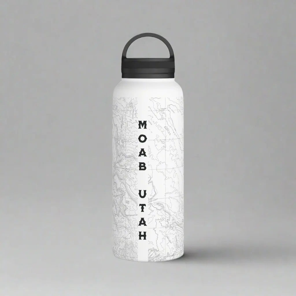 Arches National Park Topographic Stainless Steel Water Bottle Handle Lid Moab Utah Outdoors On the Go Tumbler - Park Service Apparel