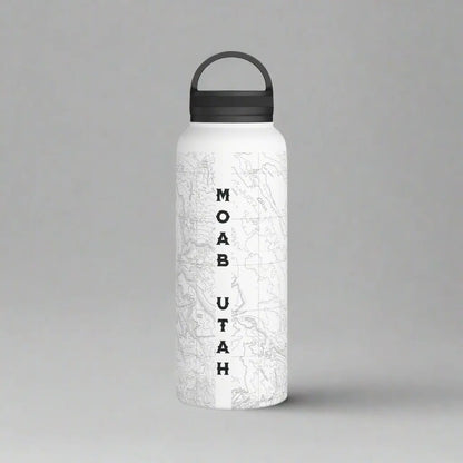Arches National Park Topographic Stainless Steel Water Bottle Handle Lid Moab Utah Outdoors On the Go Tumbler - Park Service Apparel