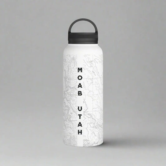Arches National Park Topographic Stainless Steel Water Bottle Handle Lid Moab Utah Outdoors On the Go Tumbler - Park Service Apparel
