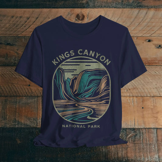 Kings Canyon National Park Unisex Fit Soft T-Shirt  Line Art - Park Service Apparel