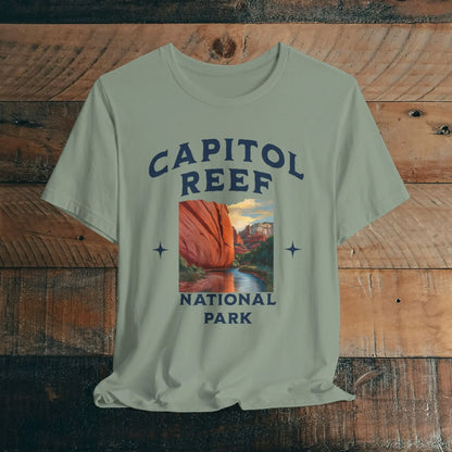 Capitol Reef National Park Unisex Fit Soft Tee River Red Rock T-Shirt - Park Service Apparel