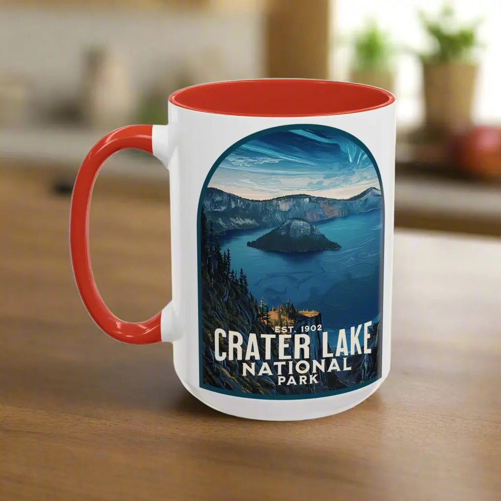 Crater Lake National Park Coffee Mug 11oz 15oz Oregon Nature Blue Black Pink Red - Park Service Apparel