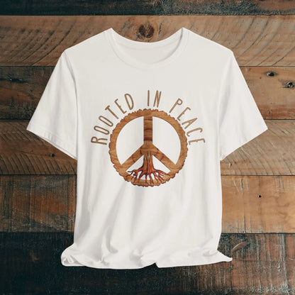 Rooted In Peace Rustic Wood Look  Unisex Fit Short Sleeve T-Shirt Tree Roots - Park Service Apparel