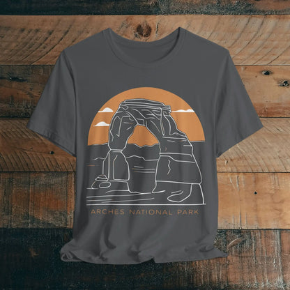 Arches National Park Unisex Fit Soft T-Shirt Delicate Arch Sunset - Park Service Apparel