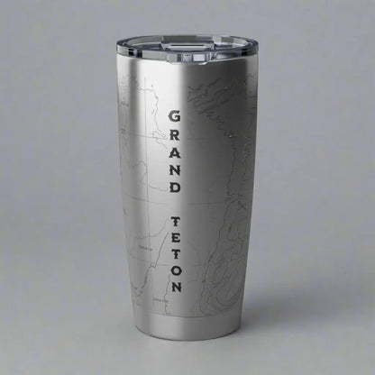 Grand Teton National Park Topographic Tumbler 20oz USGS Map Print - Park Service Apparel