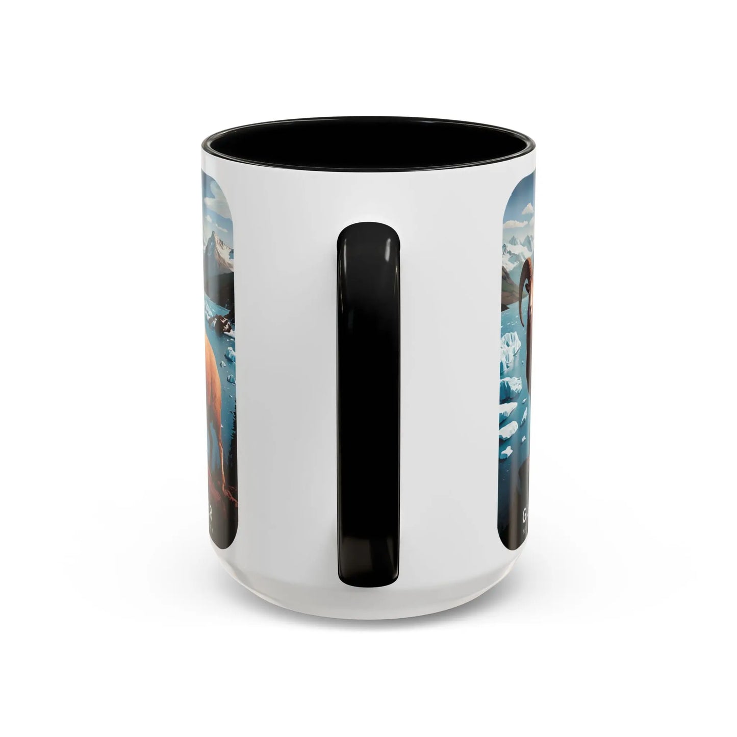 Glacier National Park Big Horned Sheep Scenic Coffee Mug 11oz 15oz Blue Black Pink Red - Park Service Apparel