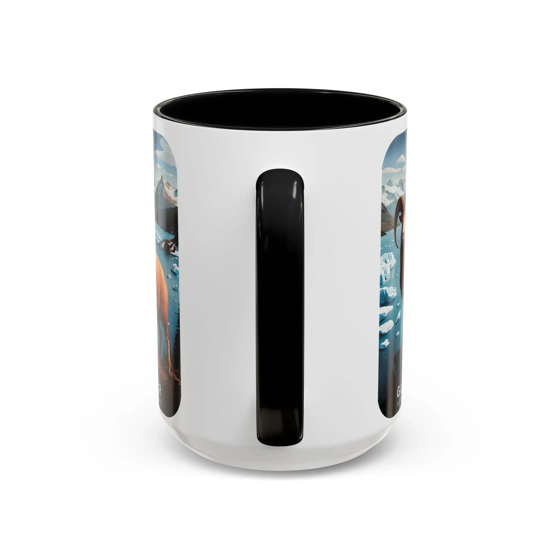 Glacier National Park Big Horned Sheep Scenic Coffee Mug 11oz 15oz Blue Black Pink Red - Park Service Apparel