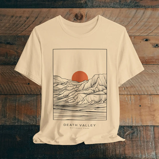 Death Valley National Park Desert Line Art Unisex Fit Soft T-Shirt - Park Service Apparel