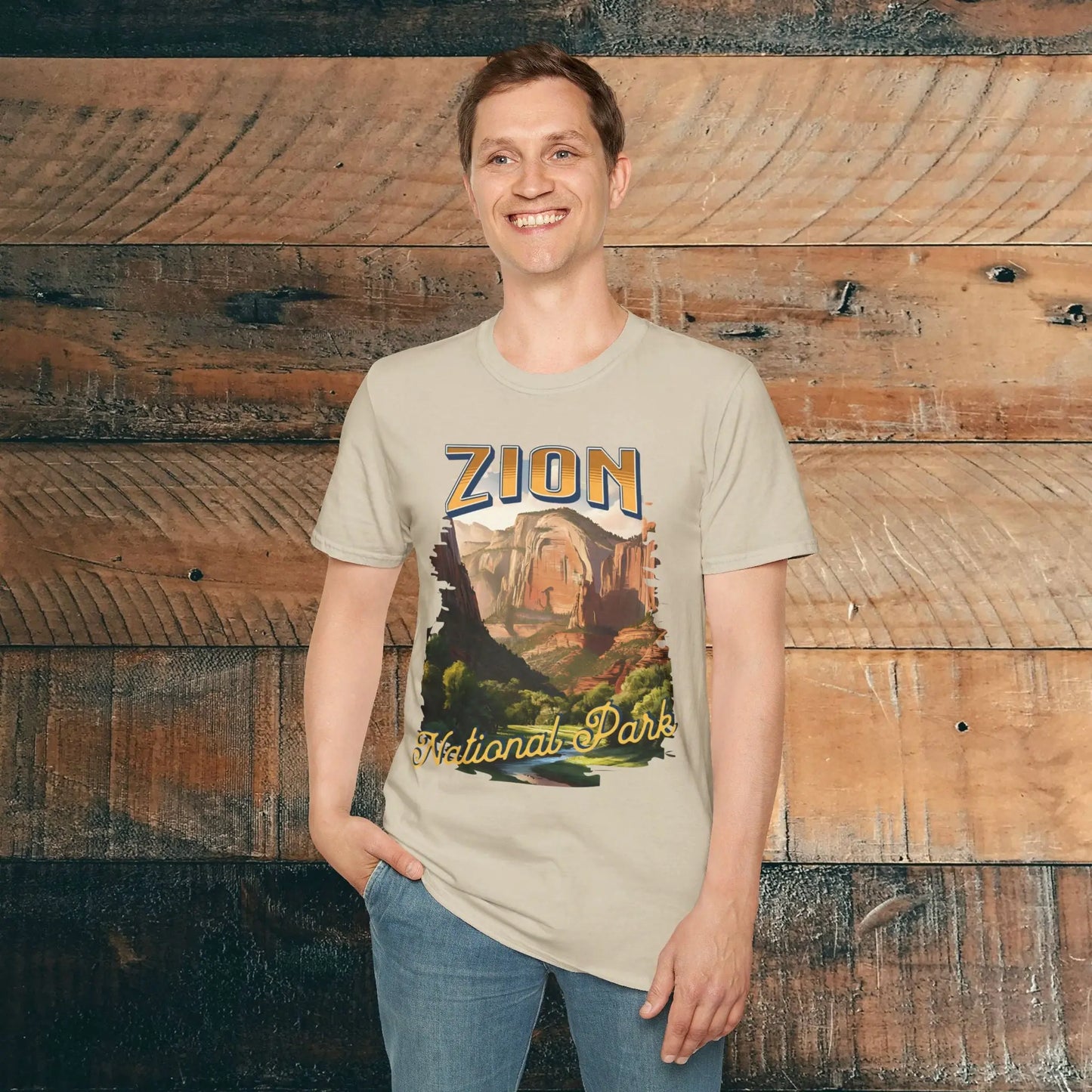 Zion National Park Unisex Fit Scenic T-Shirt Cotton Printify