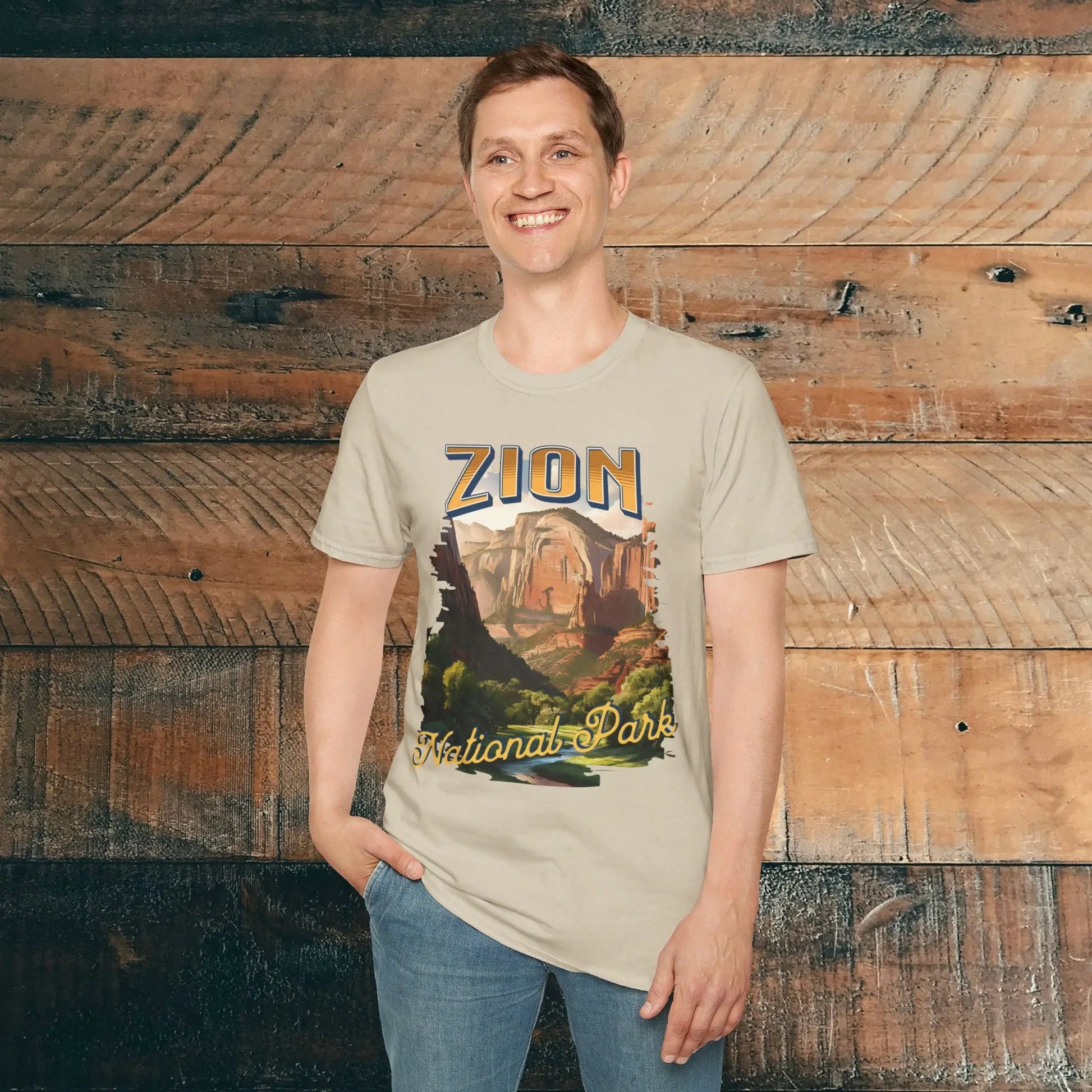 Zion National Park Unisex Fit Scenic T-Shirt Cotton Printify