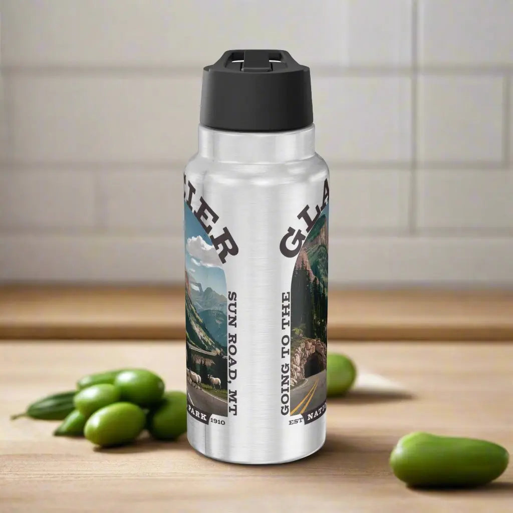 Glacier National Park Insulated Water Bottle Tumbler 32oz Going to the Sun - Park Service Apparel