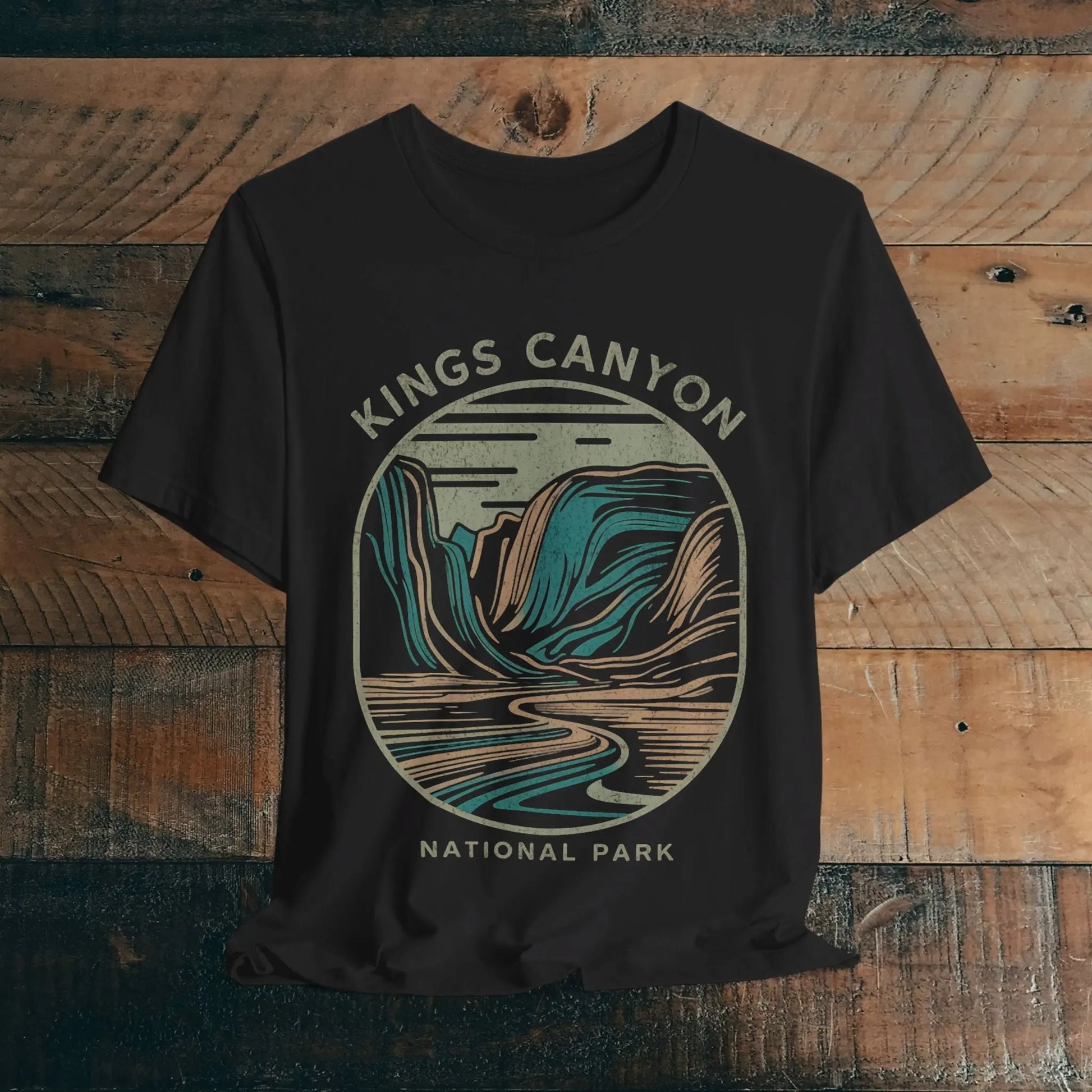 Kings Canyon National Park Unisex Fit Soft T-Shirt  Line Art - Park Service Apparel