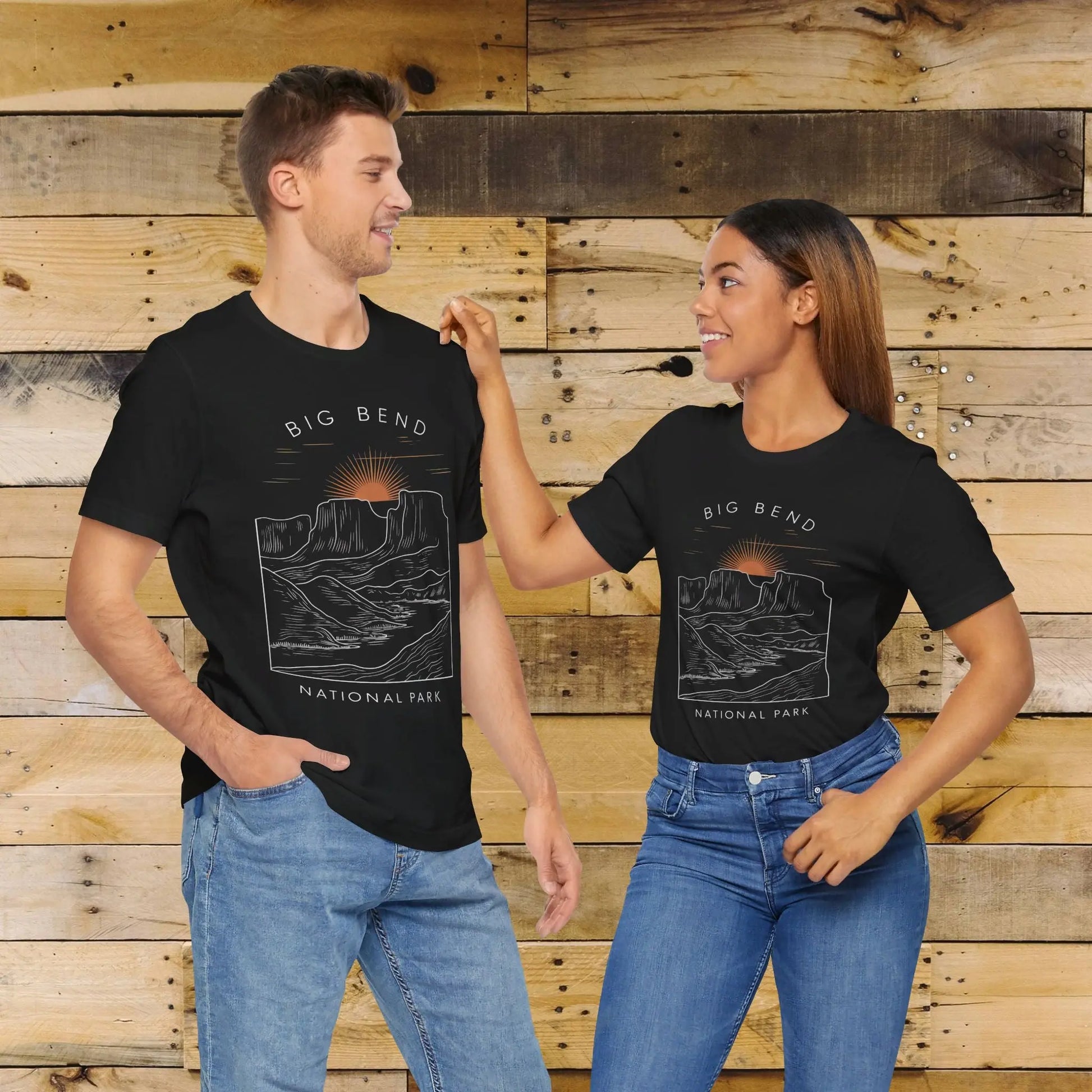 Big Bend National Park Unisex Fit Soft T-Shirt Sunrise Curving River - Park Service Apparel