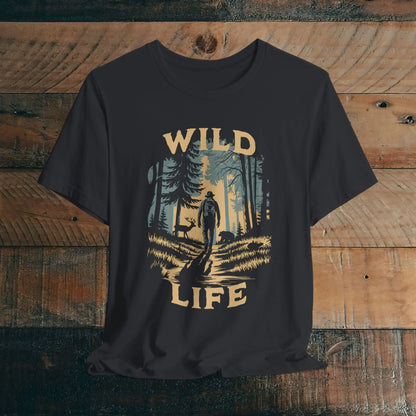 Wild Life Hike Unisex Fit Soft T-shirt Backpacker Hiker Outdoor Nature Tee - Park Service Apparel
