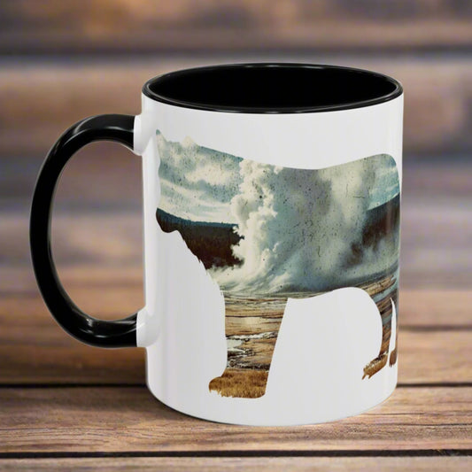 Yellowstone National Park Wolf Accent Coffee Mug 11oz 15oz Printify
