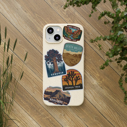 Biodegradable Custom National Park Sticker Style Printed Phone Case Personalize Your Phone Protector (iPhone 11-15) (Galaxy 20-22) - Park Service Apparel