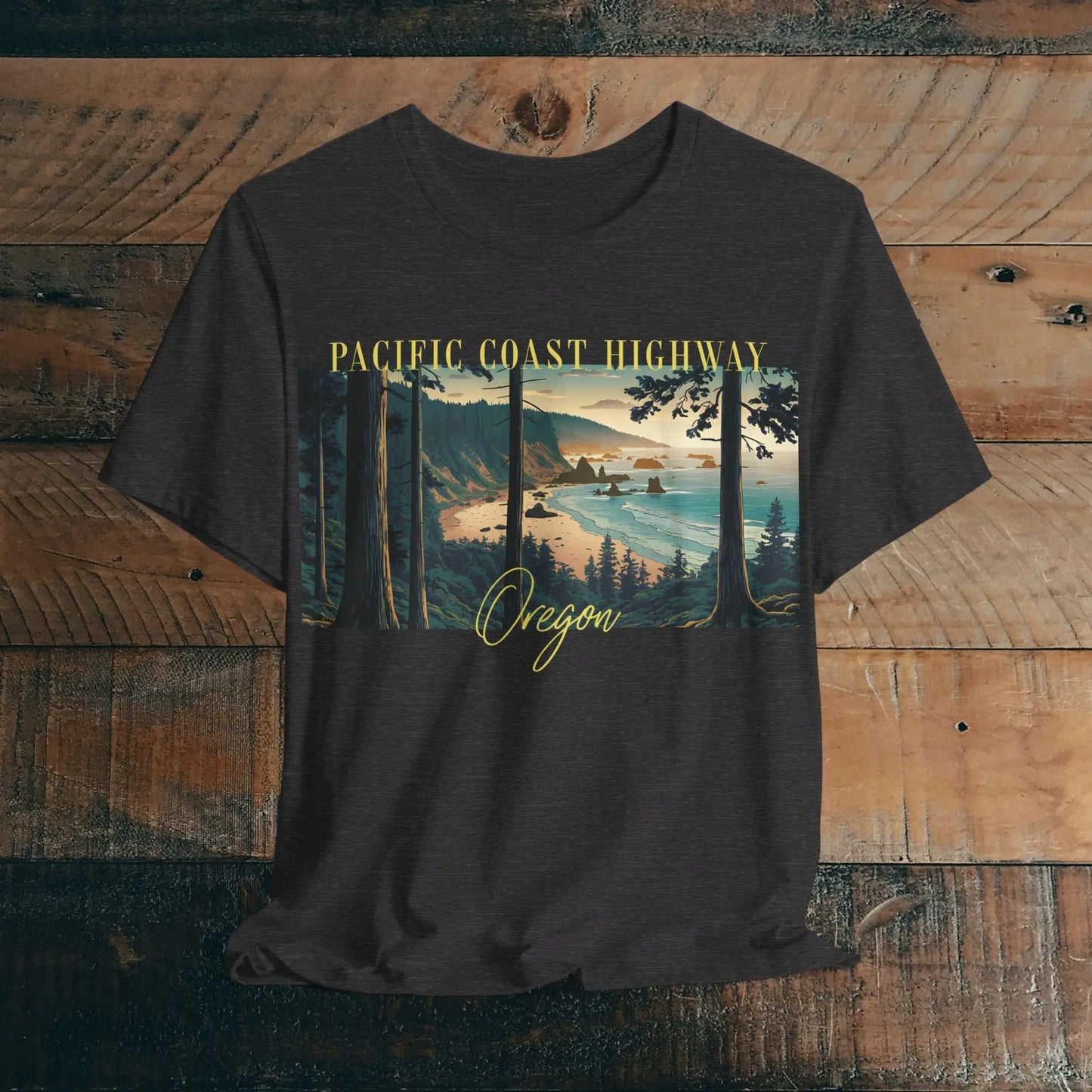 Oregon Coast Pacific Coast Highway Unisex Fit Soft T-shirt PCH Coastline - Park Service Apparel