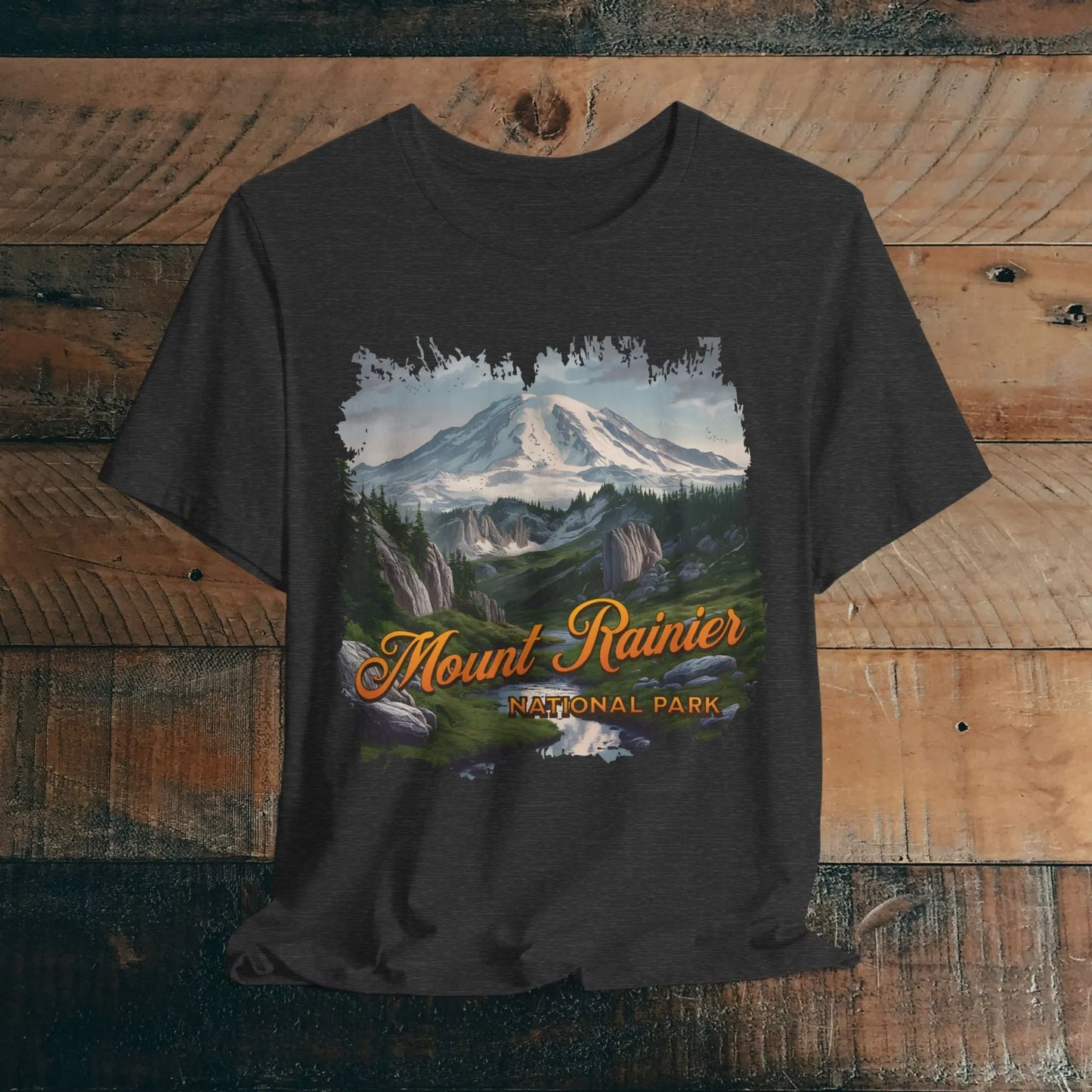 Mount Rainier National Park Unisex Fit Soft Short Sleeve Tee - Park Service Apparel