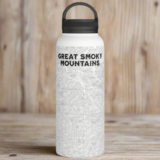 Great Smoky Mountains National Park Stainless Steel Water Bottle Handle Lid (3 Sizes, 3 Lid Options) Appalachian Trail Clingmans Dome - Park Service Apparel