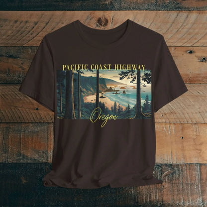 Oregon Coast Pacific Coast Highway Unisex Fit Soft T-shirt PCH Coastline - Park Service Apparel