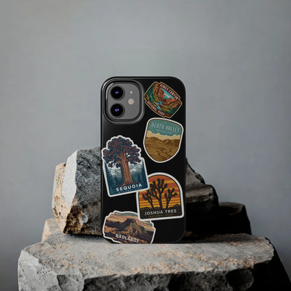 Custom National Park Sticker Style Printed Phone Case Personalize Your Phone Protector (iPhone 7-15) (Galaxy 21-24) - Park Service Apparel